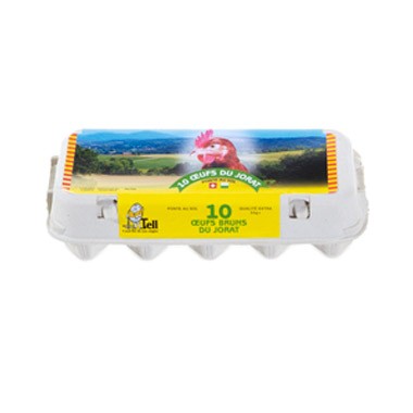 53g+ Oeufs CH bruns Jorat daté x 10